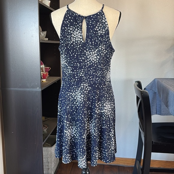 Fortune+Ivy Women’s Halter Floral Knit Size Large Mini Dresss - Picture 2 of 6